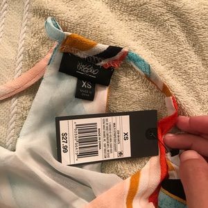 Multi colored halter dress